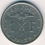 1 Franc Belgium 1929 KM# 89. Subida por Granotius